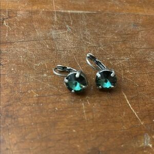 Elegant Silver and Teal Earrings